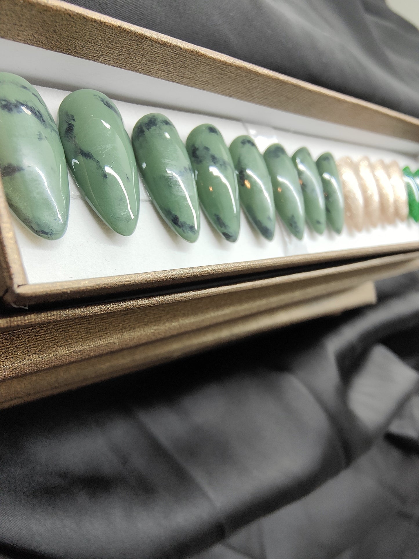 Pounamu+Pāua inspired nail kits