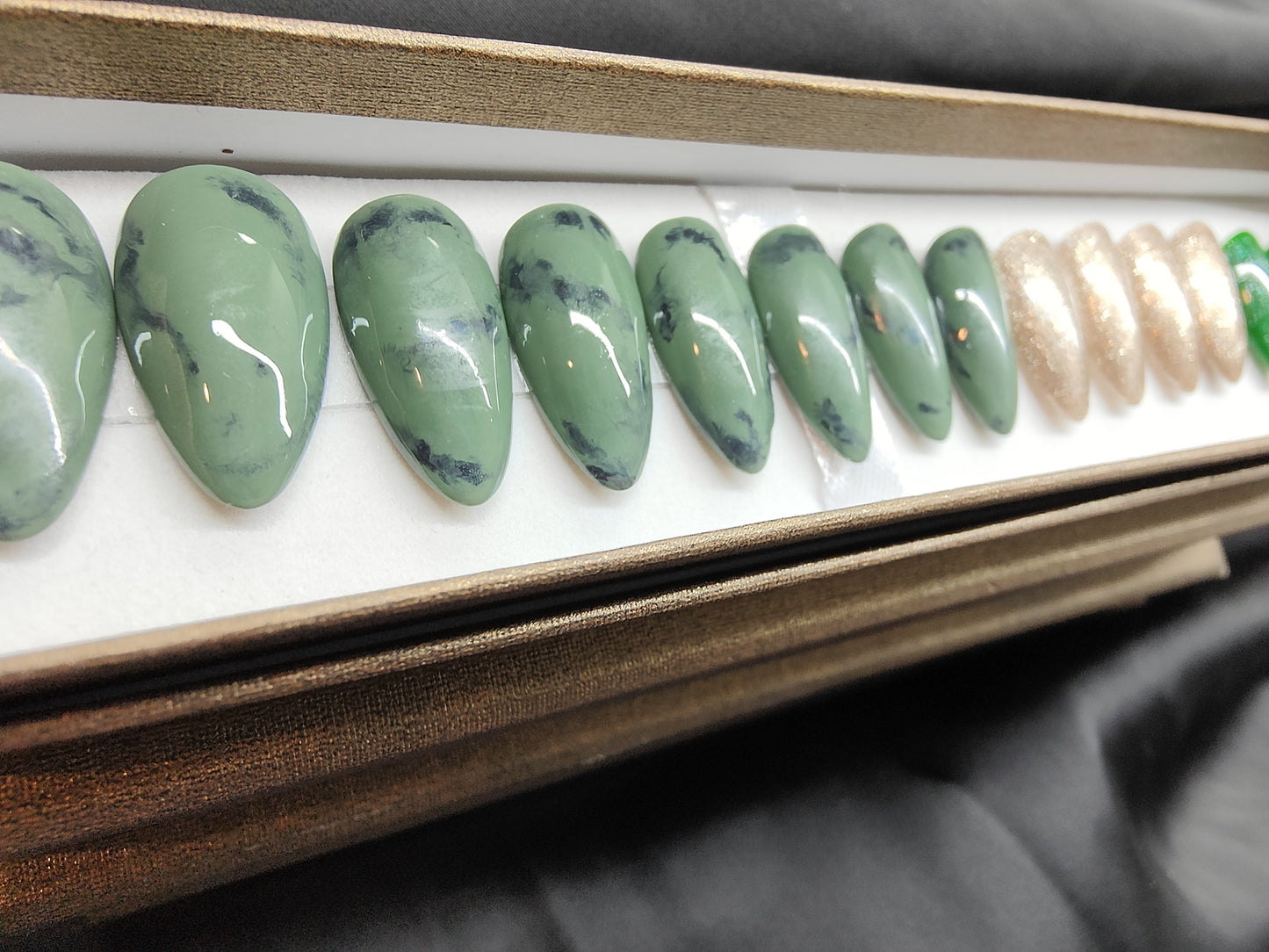 Pounamu+Pāua inspired nail kits