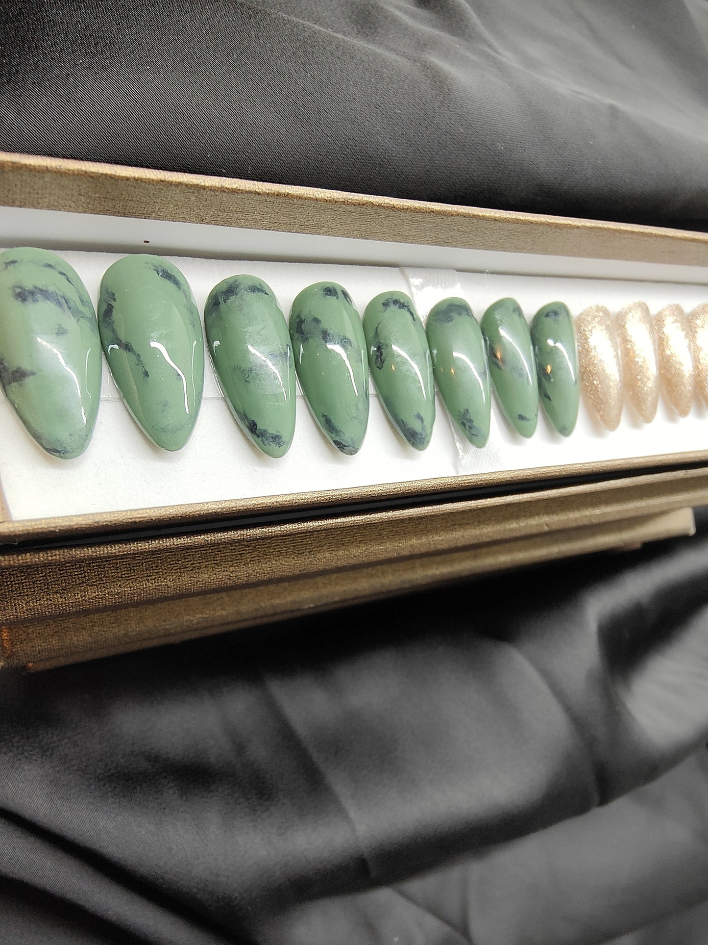 Pounamu+Pāua inspired nail kits