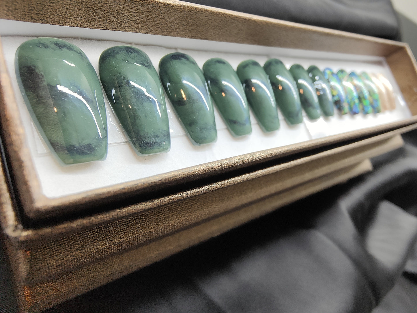 Pounamu+Pāua inspired nail kits