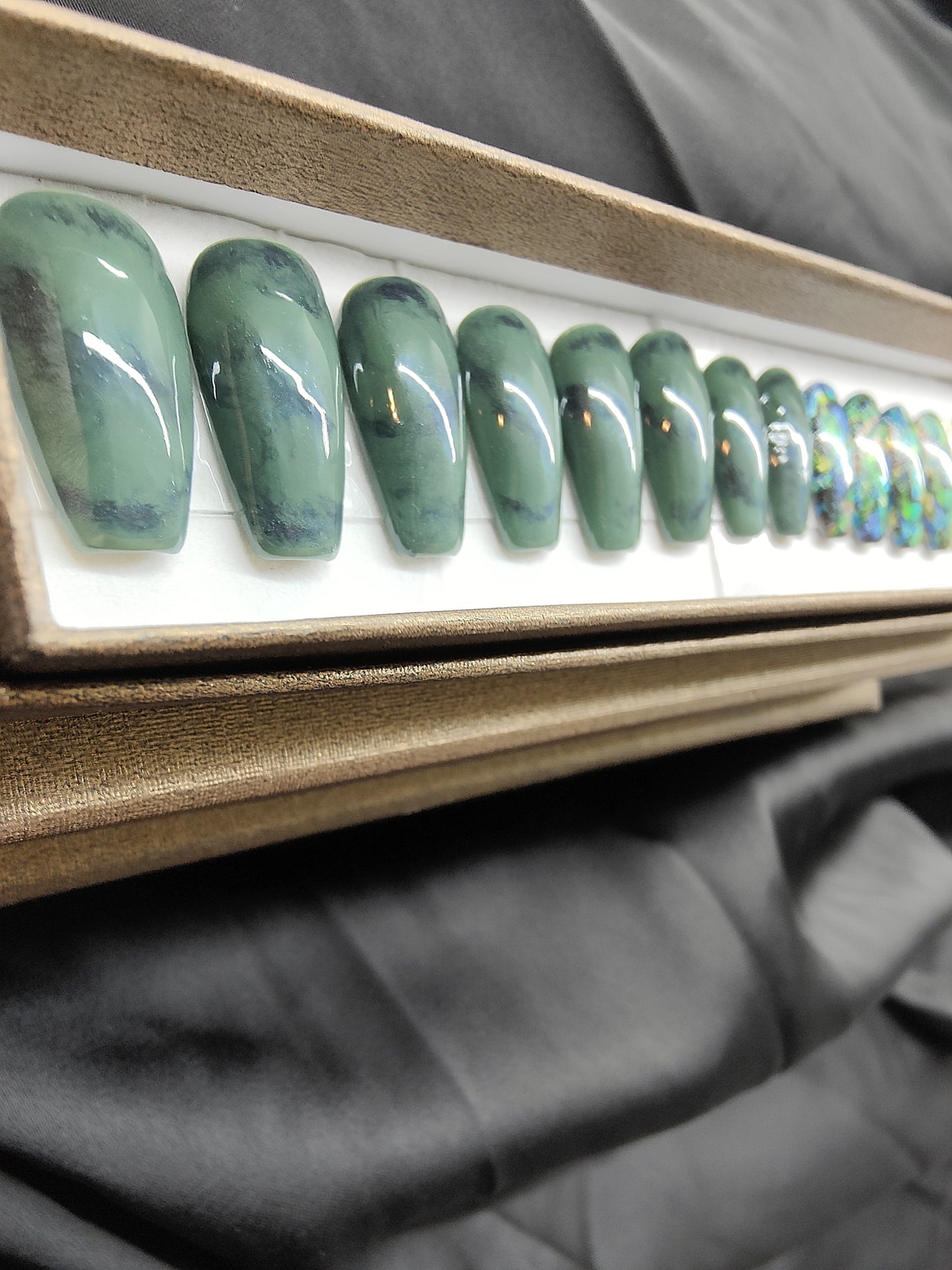 Pounamu+Pāua inspired nail kits
