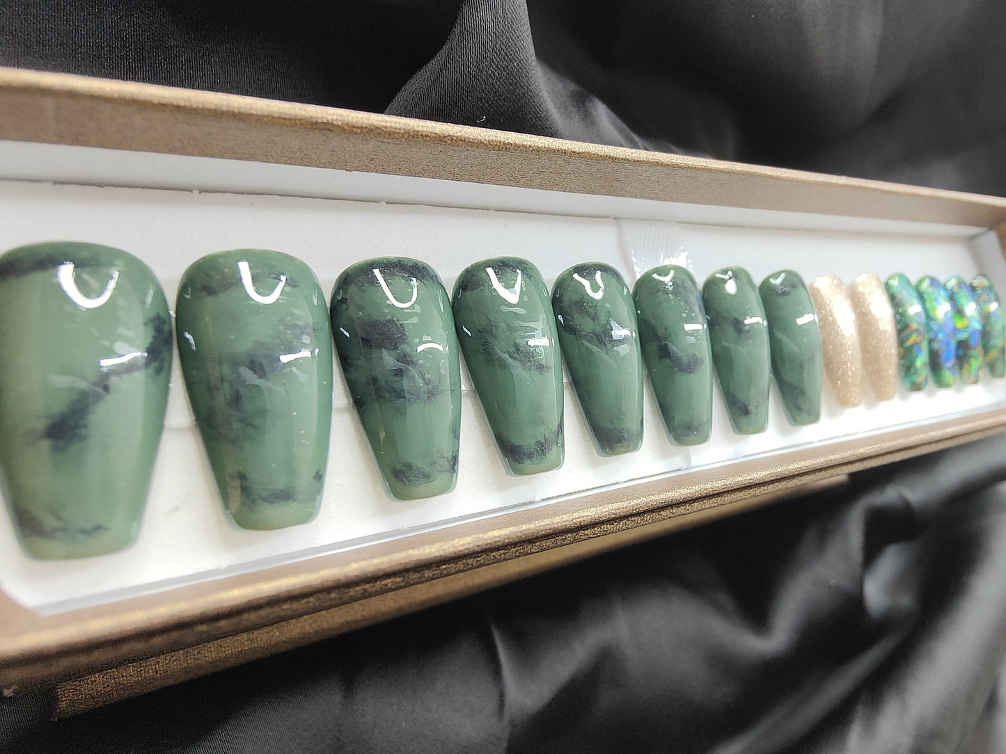 Pounamu+Pāua inspired nail kits