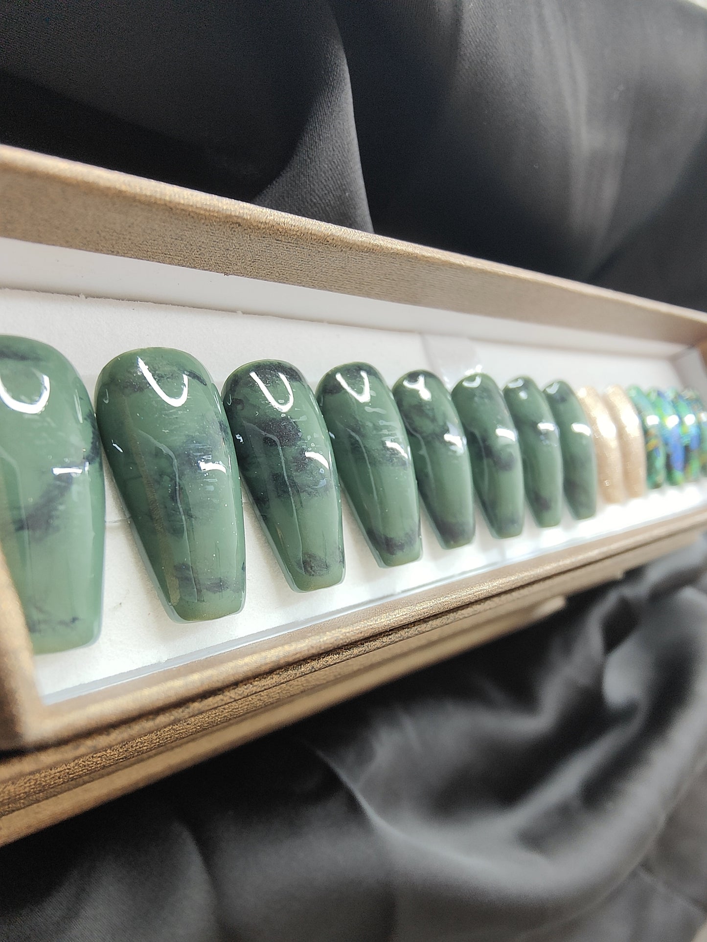 Pounamu+Pāua inspired nail kits