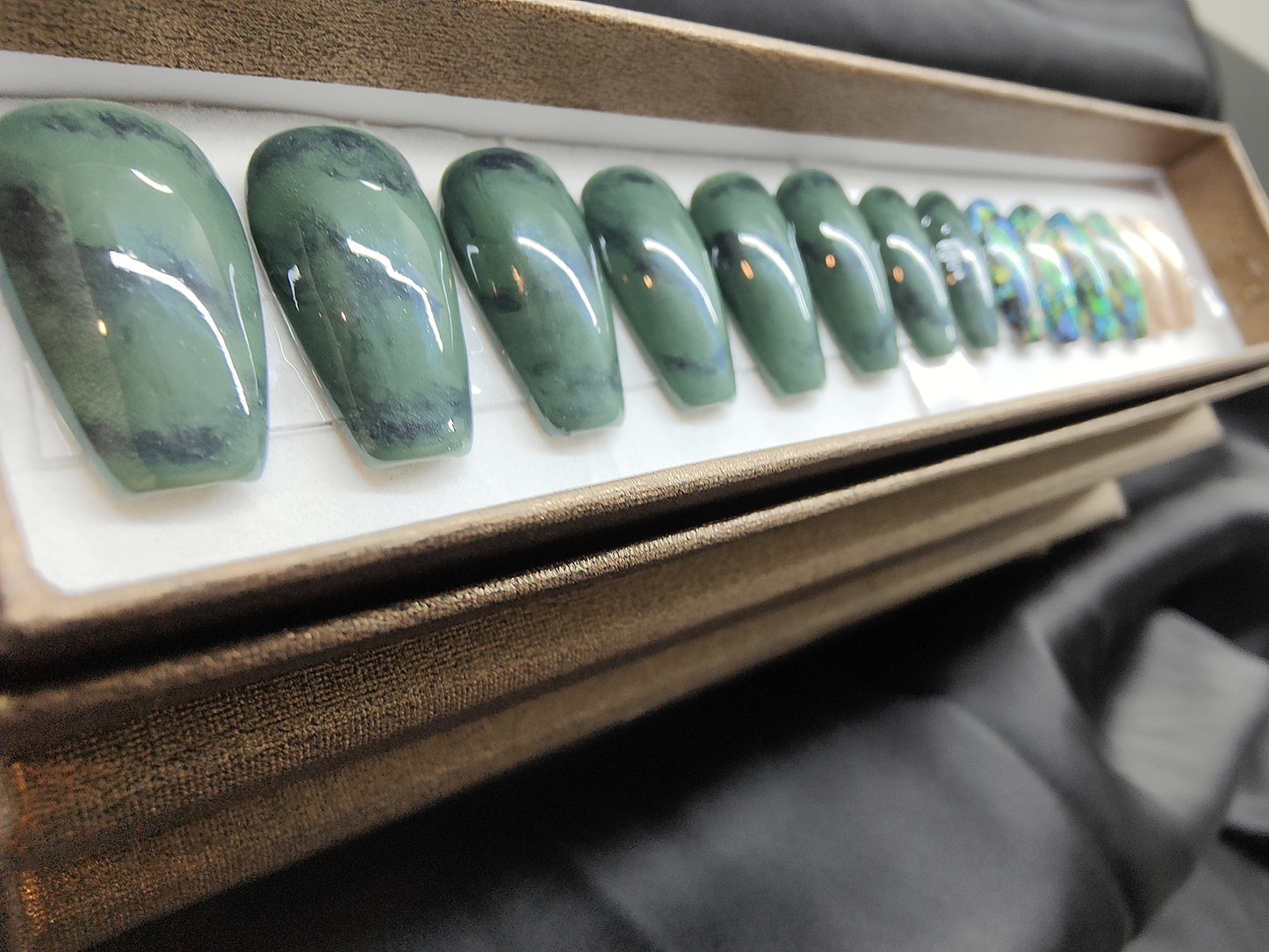 Pounamu+Pāua inspired nail kits