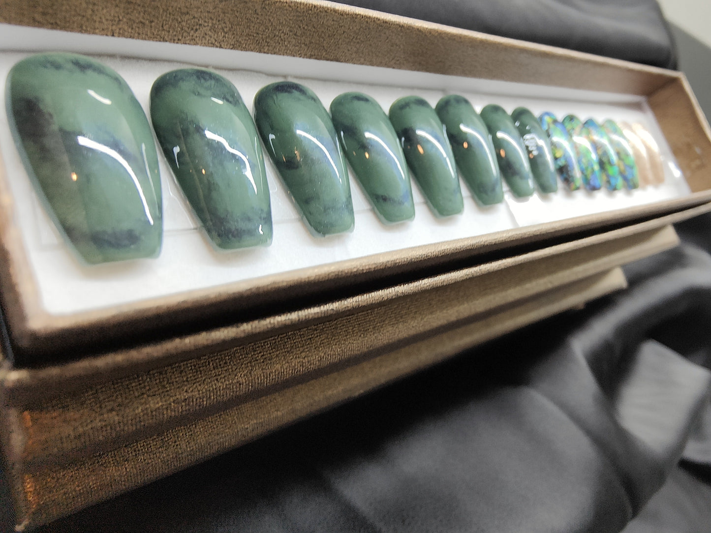 Pounamu+Pāua inspired nail kits